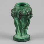 Frantisek Pazourek (1905 - 1997) for Curt Schlevogt Gablonz, A malachite pressed glass vase 'Ingrid'