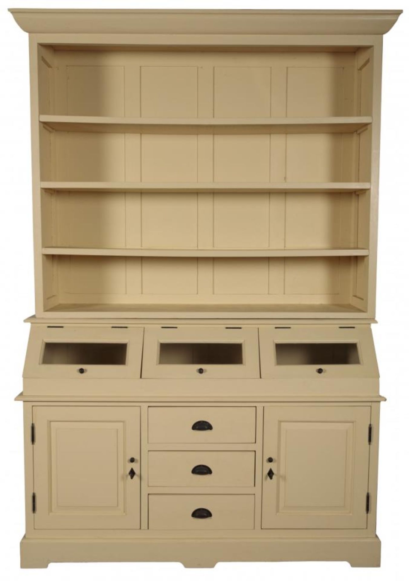 A white painted cabinet, 20th century.