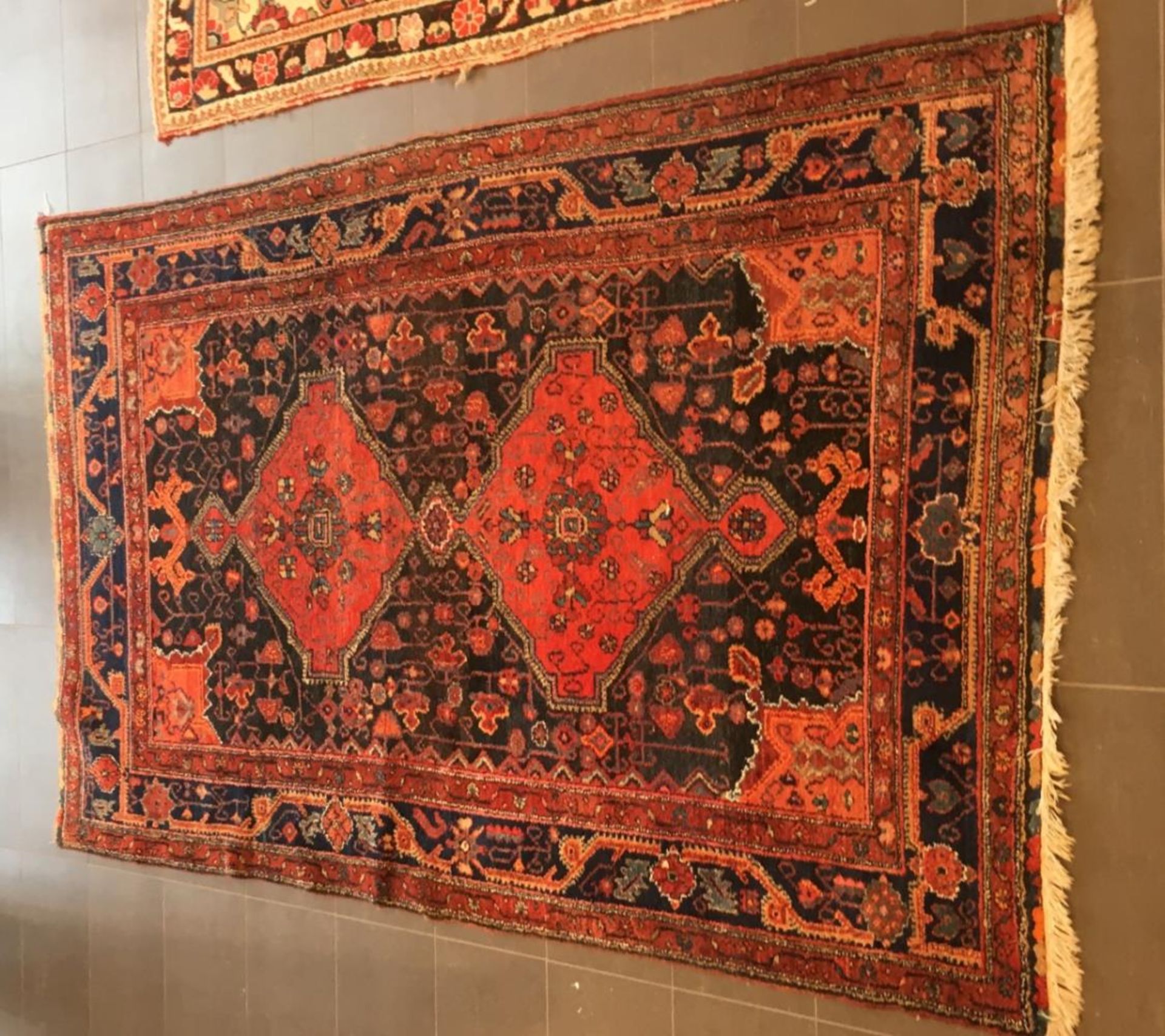 A lot comprised of (2) carpets, Iran, 2nd half 20th century. - Bild 3 aus 3