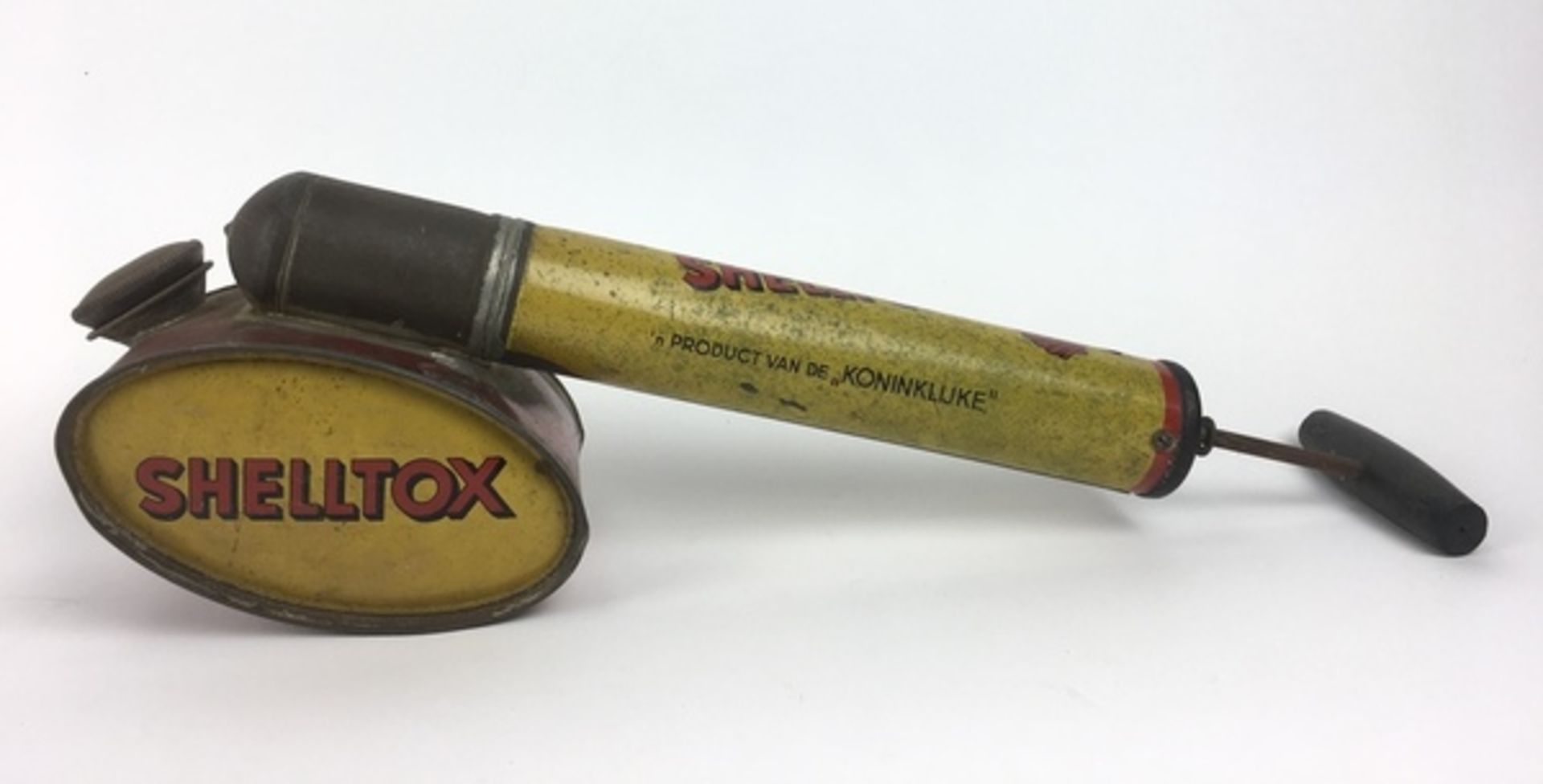 (Curiosa) Shell Tox insecticide verstuiver Shell Tox insecticide verstuiver, uit de periode 193