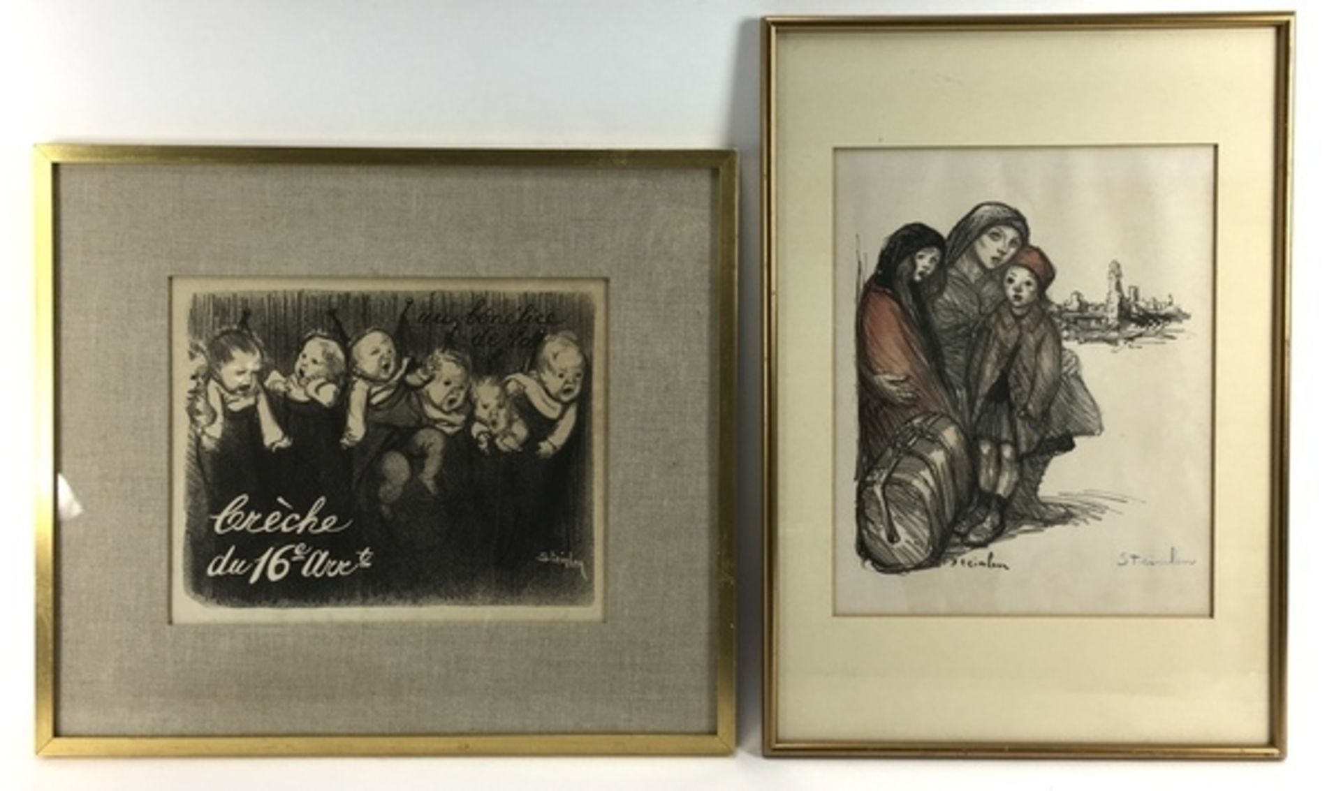 (Kunst) Litho's, Théophile Alexandre Steinlen Twee litho's van Théophile Alexandre Steinlen (