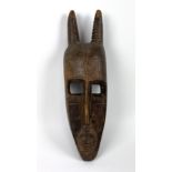(Etnografica) Hout, Bambara masker met hoorns, Mali Afrika Houten Bambara masker met hoorns,