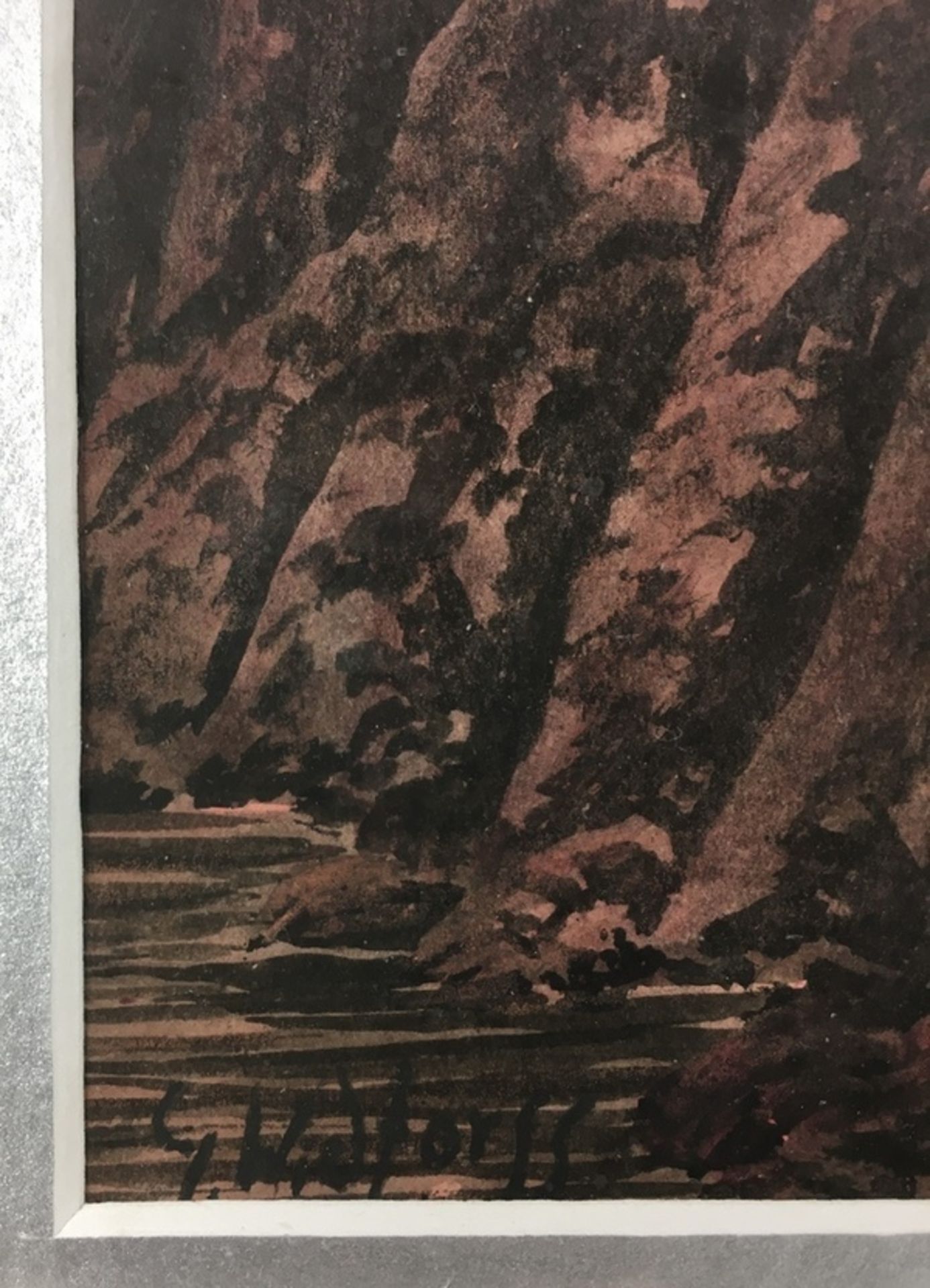 (Kunst) Aquarel, G. Widforss Aquarel, Grand Canyon, Gunnar Mauritz Widforss (1879-1934). Linkso - Image 2 of 4
