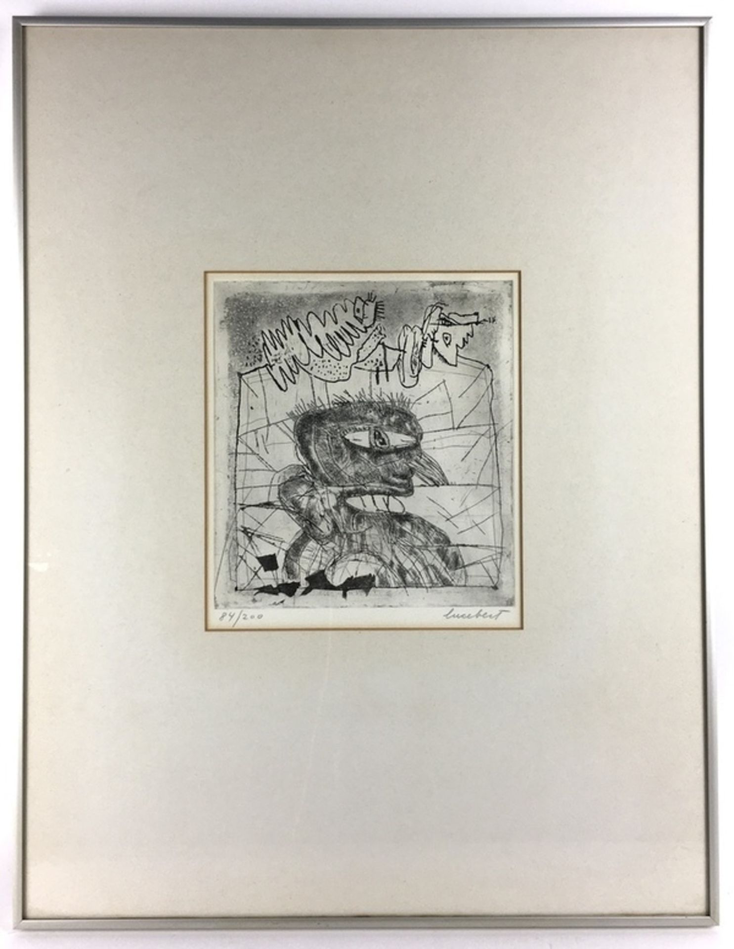 (Kunst) Ets/aquatint, Lucebert Ets,/aquatint, zonder titel, Lucebert (Amsterdam 1924-Alkmaar 19