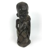 (Etnografica) Ebbenhout, beeld van de Makonde stam, Zuid-Tanzania Afrika Ebbenhout, beeld van d