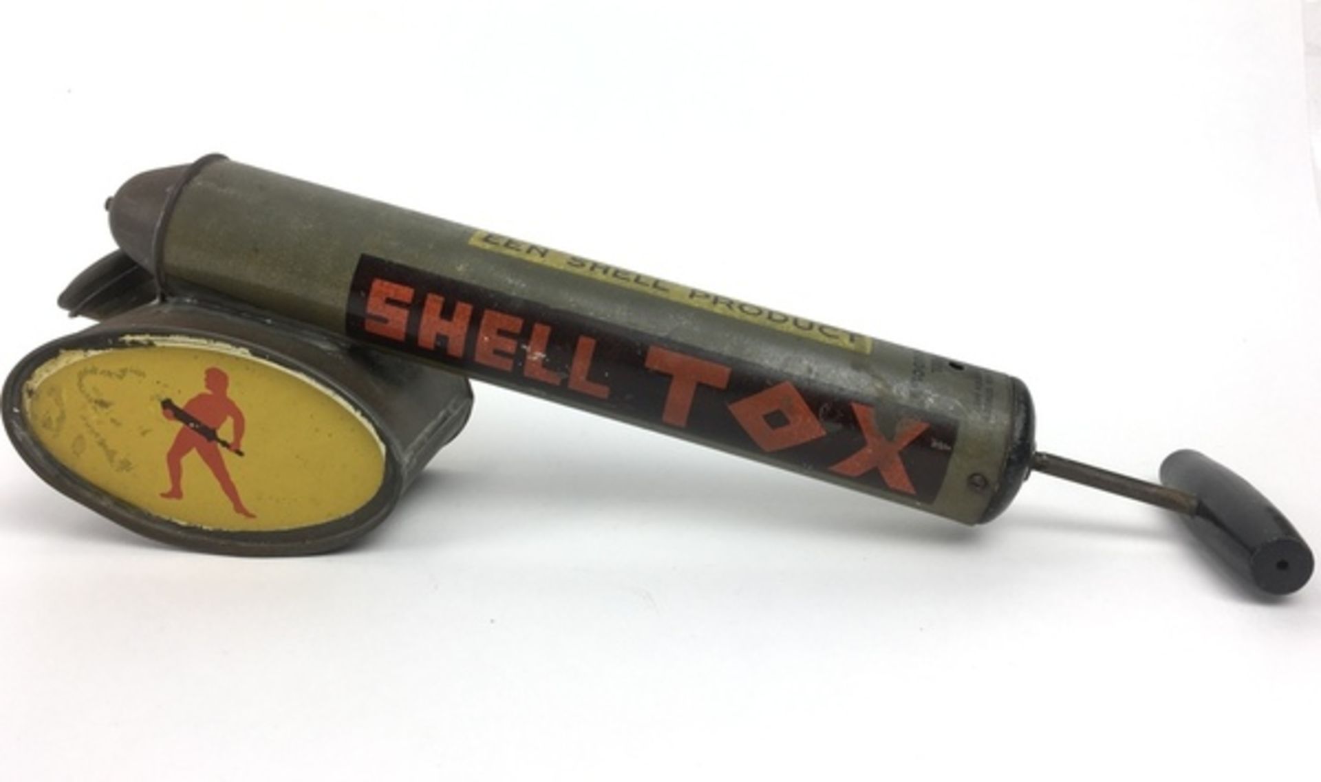 (Curiosa) Shell Tox insecticide verstuiver Shell Tox insecticide verstuiver uit de periode 193