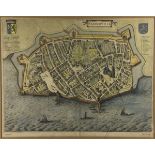 (Antiek) Stadsplattegrond Harderwijk Stadsplattegrond van Harderwijk in 1649, uitgegeven door J