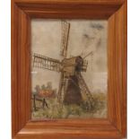 (Kunst) Aquarel, Jan Weinand de Jonge Aquarel molen Appingedam. Uit nalatenschap van de kunsten