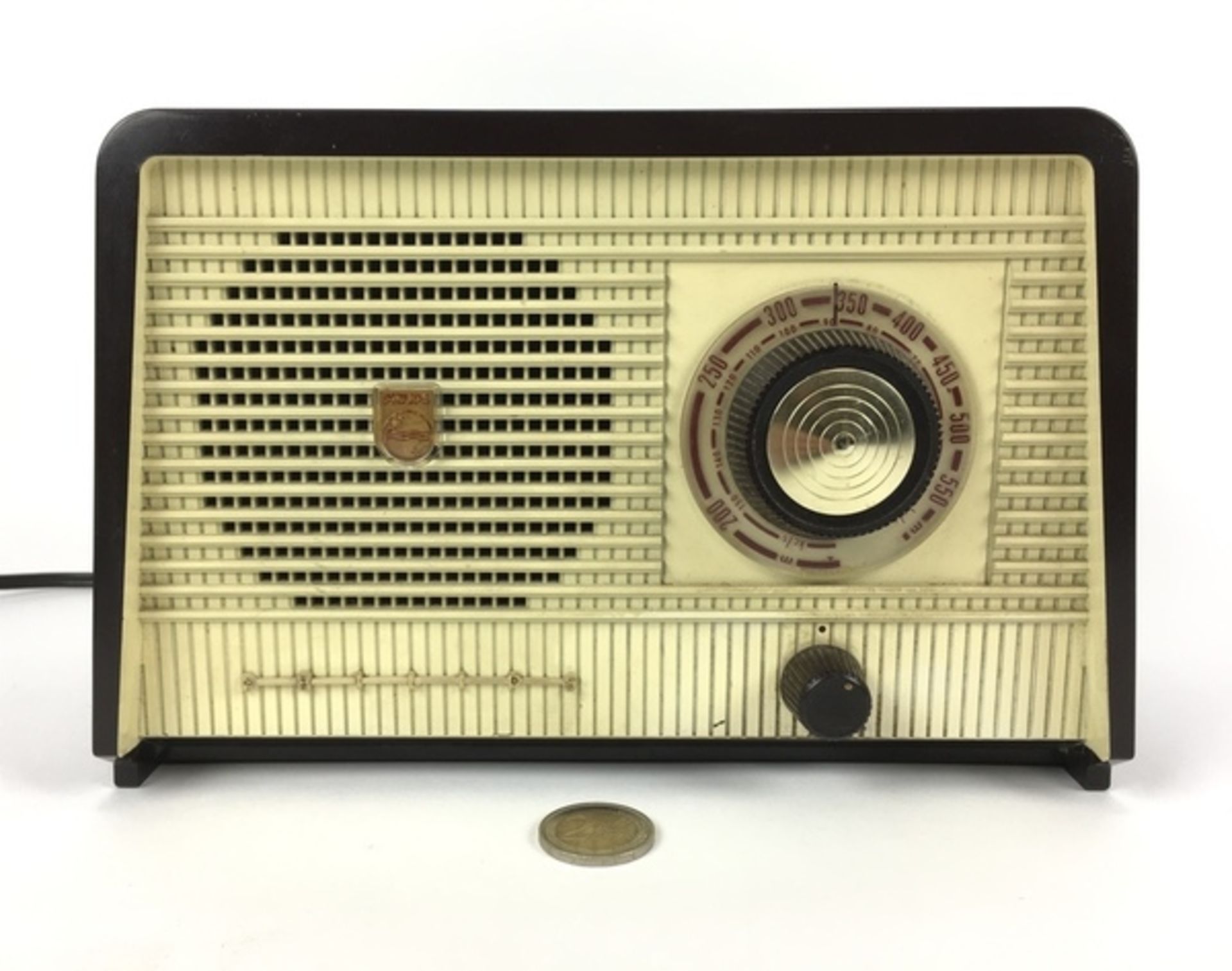 (Curiosa) Radio, Philips Bakelieten Philips radio, circa 1960. Conditie: In gebruikte staat. Af - Bild 2 aus 6