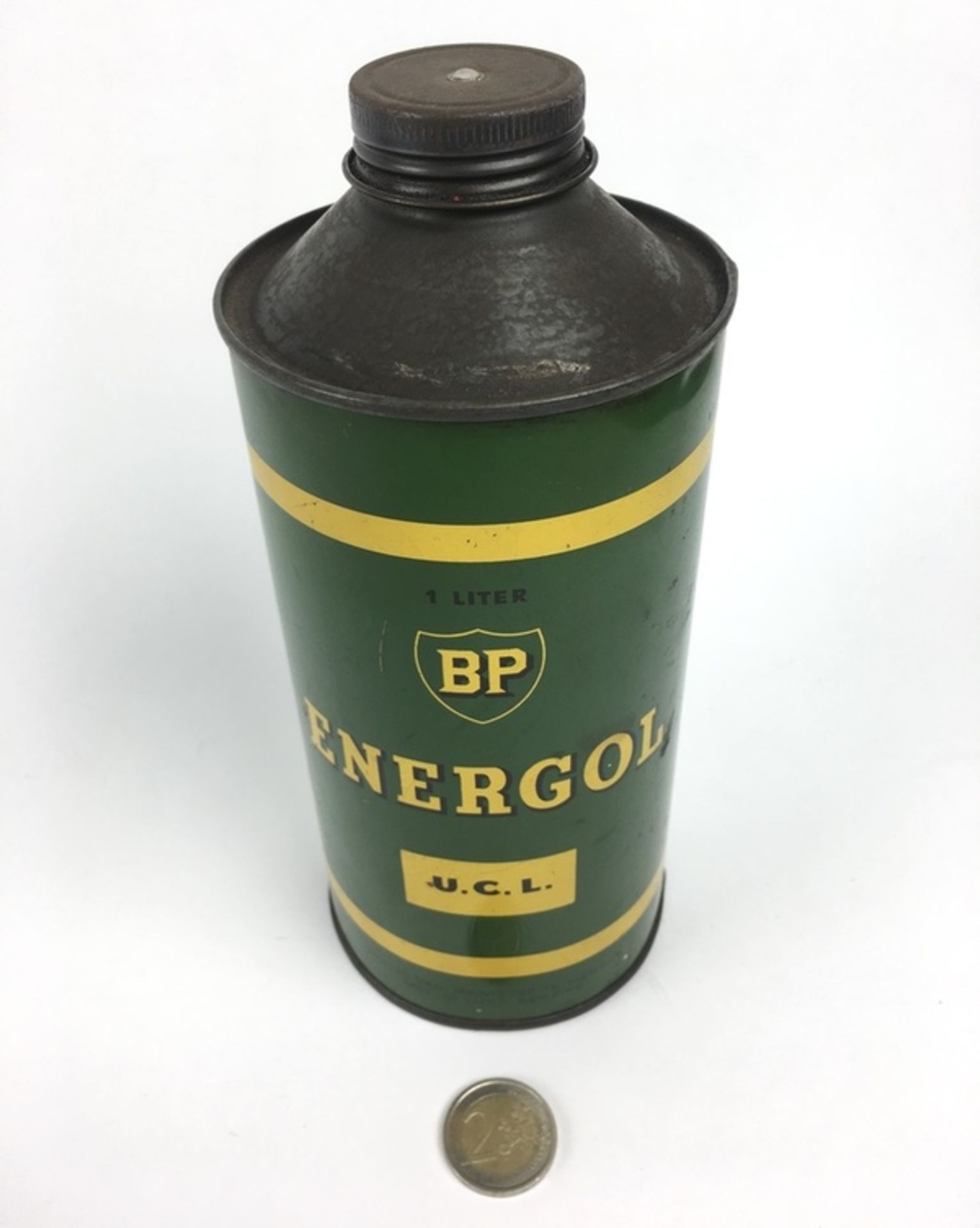 (Curiosa) BP blik Liter blik BP Energol U.C.L. Conditie: In gebruikte staat. Afmetingen: Hoogt - Bild 2 aus 5