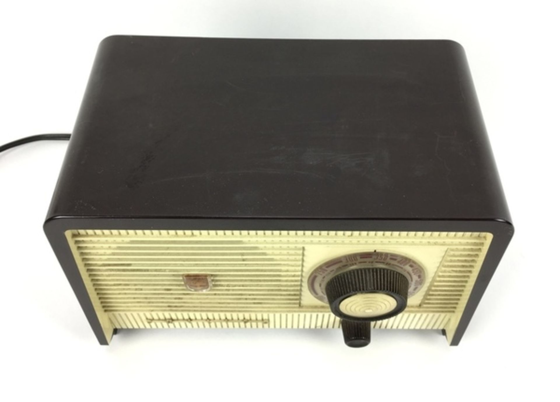(Curiosa) Radio, Philips Bakelieten Philips radio, circa 1960. Conditie: In gebruikte staat. Af - Bild 4 aus 6