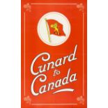 Reiseplakat. Cunard to Canada. Plakat.