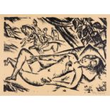 Max Burchartz. Schlafende Frau (aus: Die Schaffenden). 1919. Lithographie. Signiert. Söhn 72704-1.