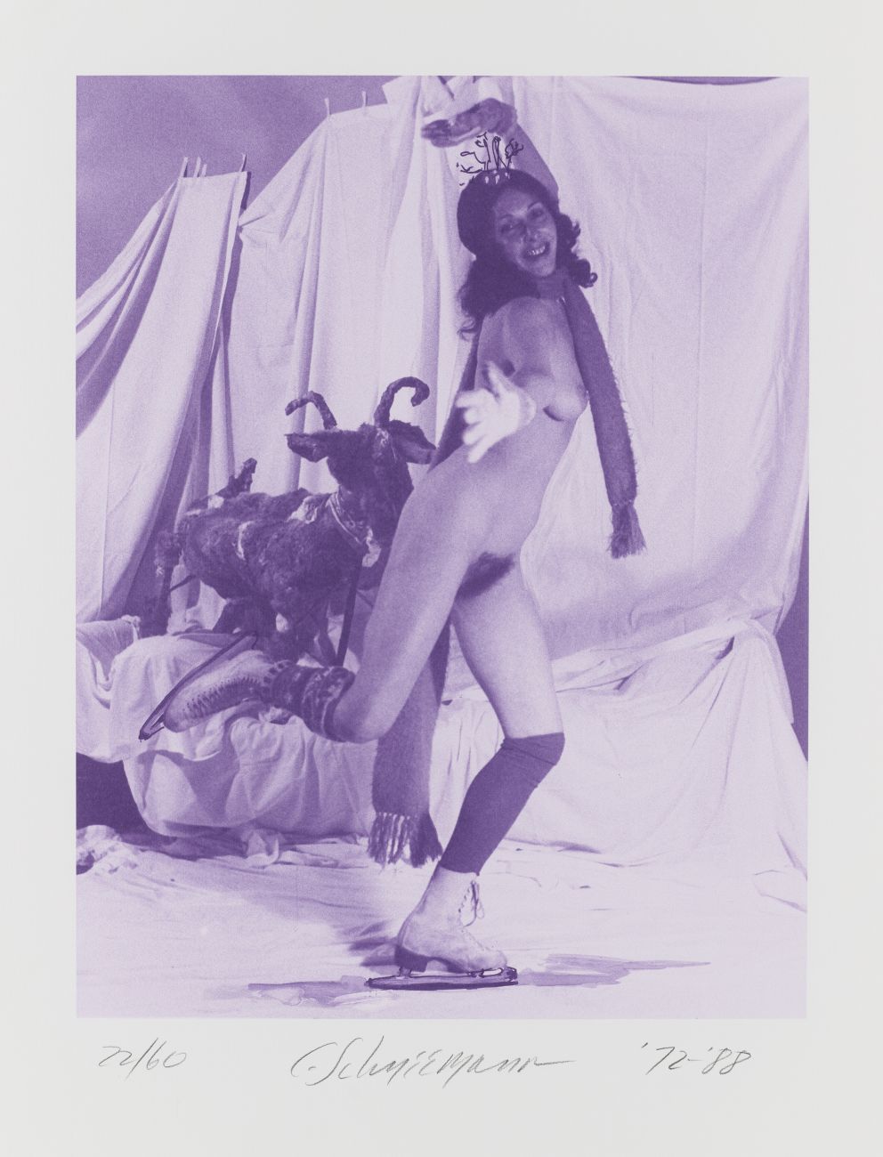 Carolee Schneemann. Ice Naked Skating. 1972/1988. 6 Fotolitographien. Signiert. Ex. 22/60. - Image 6 of 6