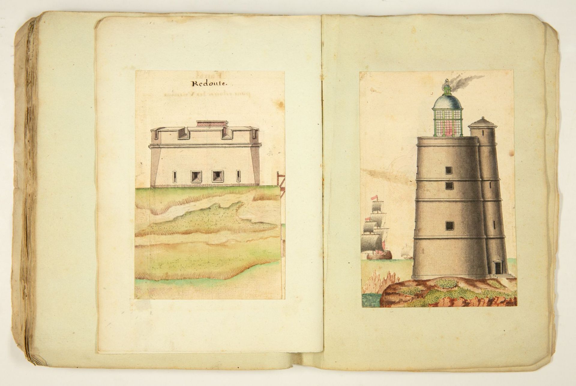 Principes de la fortification de campagne. Französische Handschrift. 18. Jh. - Vorbesitz B. Valentin - Image 2 of 2