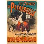 Jules Chéret. Les Crimes de Peyrebeille par Victor Chauvet. 1885. Plakat.