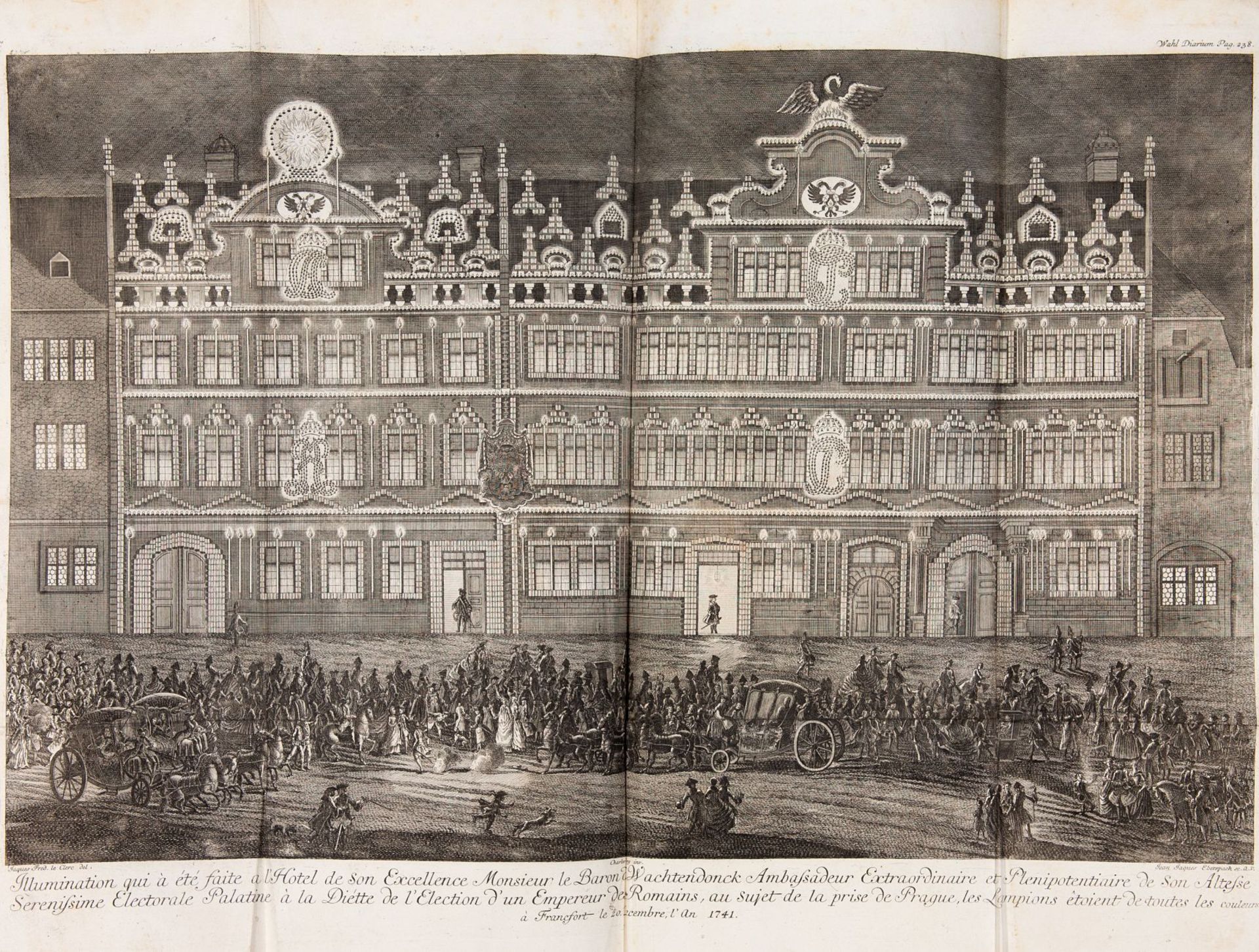 Karl VII. - Vollständiges Diarium der Wahl und Krönung. Ffm. 1742-43. - Image 2 of 3