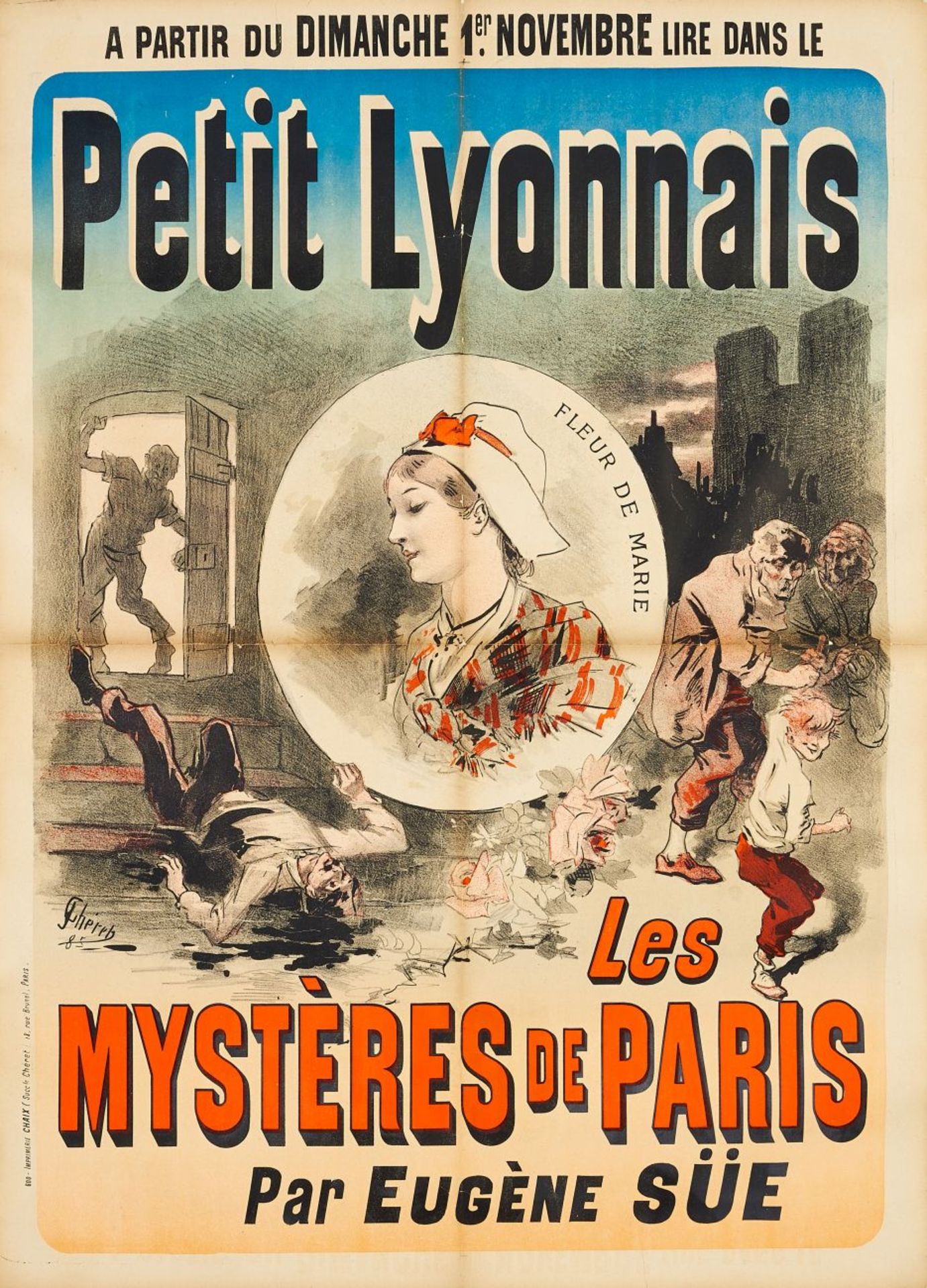 Jules Chéret. Petit Lyonnais. Les Mystères de Paris. 1885. Plakat.