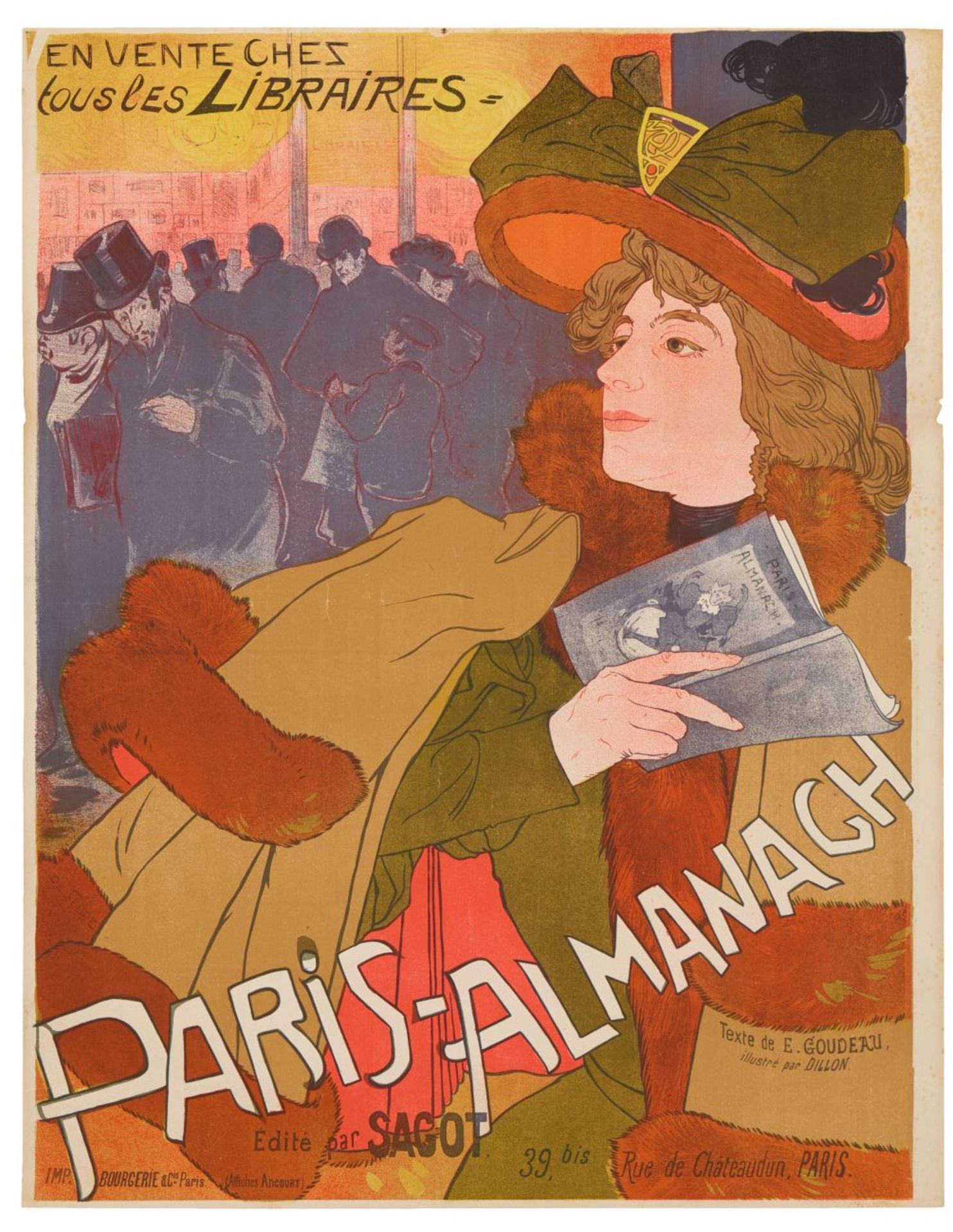 G. de Feure. Paris Almanach. 1894. Farblithographie. Plakat.