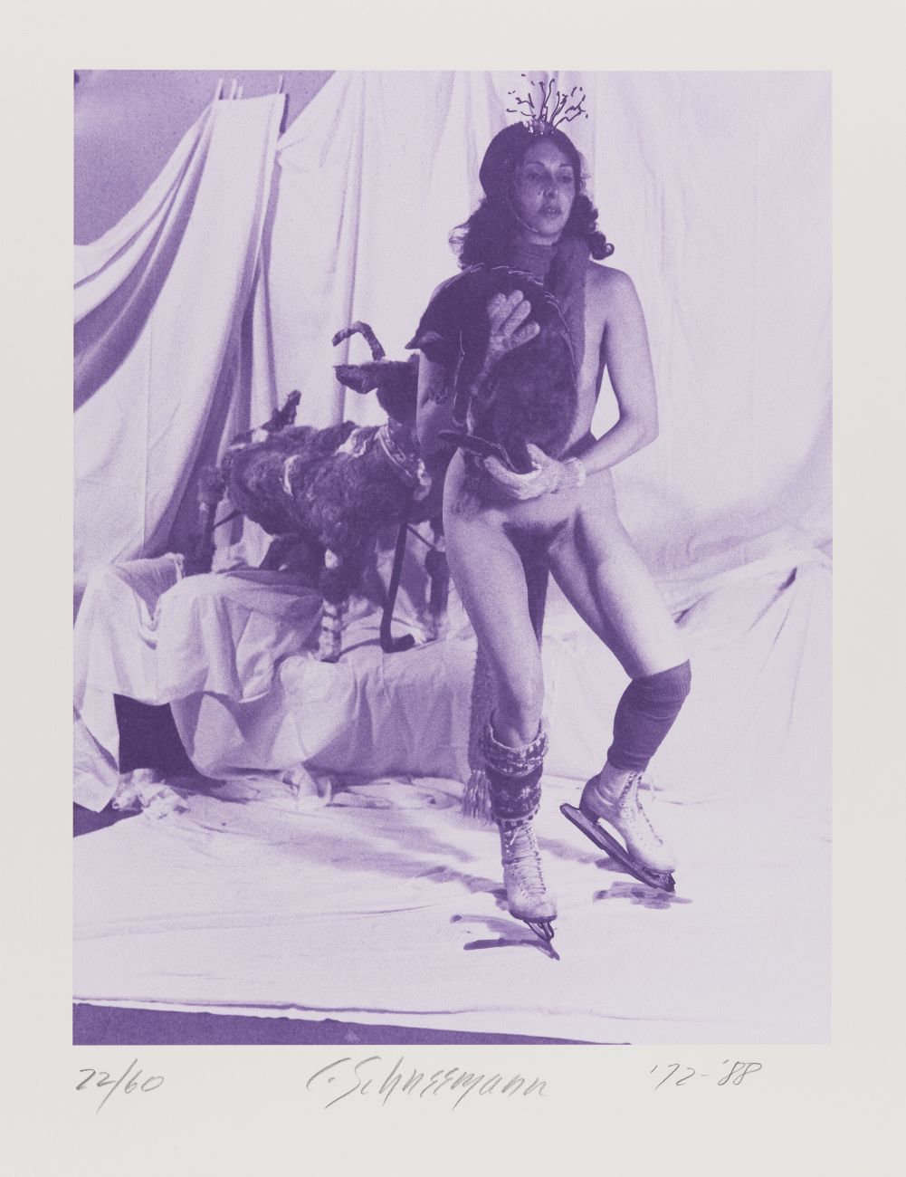Carolee Schneemann. Ice Naked Skating. 1972/1988. 6 Fotolitographien. Signiert. Ex. 22/60. - Image 4 of 6