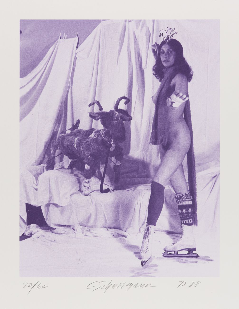 Carolee Schneemann. Ice Naked Skating. 1972/1988. 6 Fotolitographien. Signiert. Ex. 22/60. - Image 2 of 6