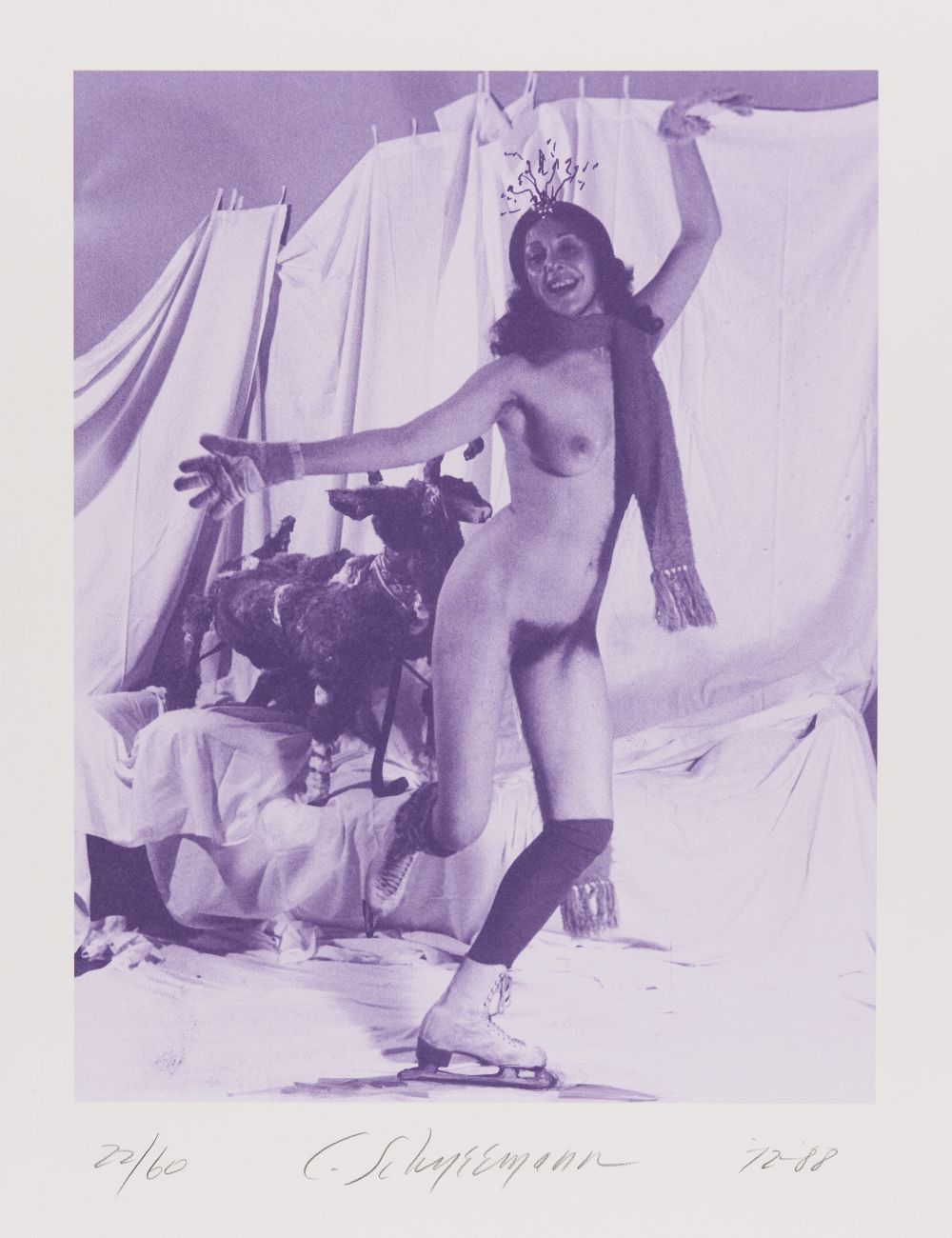 Carolee Schneemann. Ice Naked Skating. 1972/1988. 6 Fotolitographien. Signiert. Ex. 22/60.