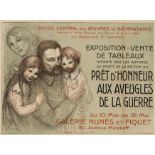 T. A. Steinlen. Exposition-Vente de Tableaux. Pret d'Honneur aux Aveugles. Farblithographie. 1917. P