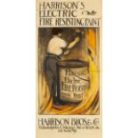 (Anonym). Harrison's Electric Rife Resisting Paint. Um 1895. Plakat.