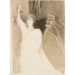 Henri de Toulouse-Lautrec. Bartet et Mounet-Sully, dans Antigone. 1893. Farblithographie, gestempelt