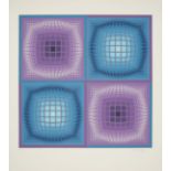 Victor Vasarely. Diorre. (1987). Farbserigraphie. Signiert. Ex. E.A.