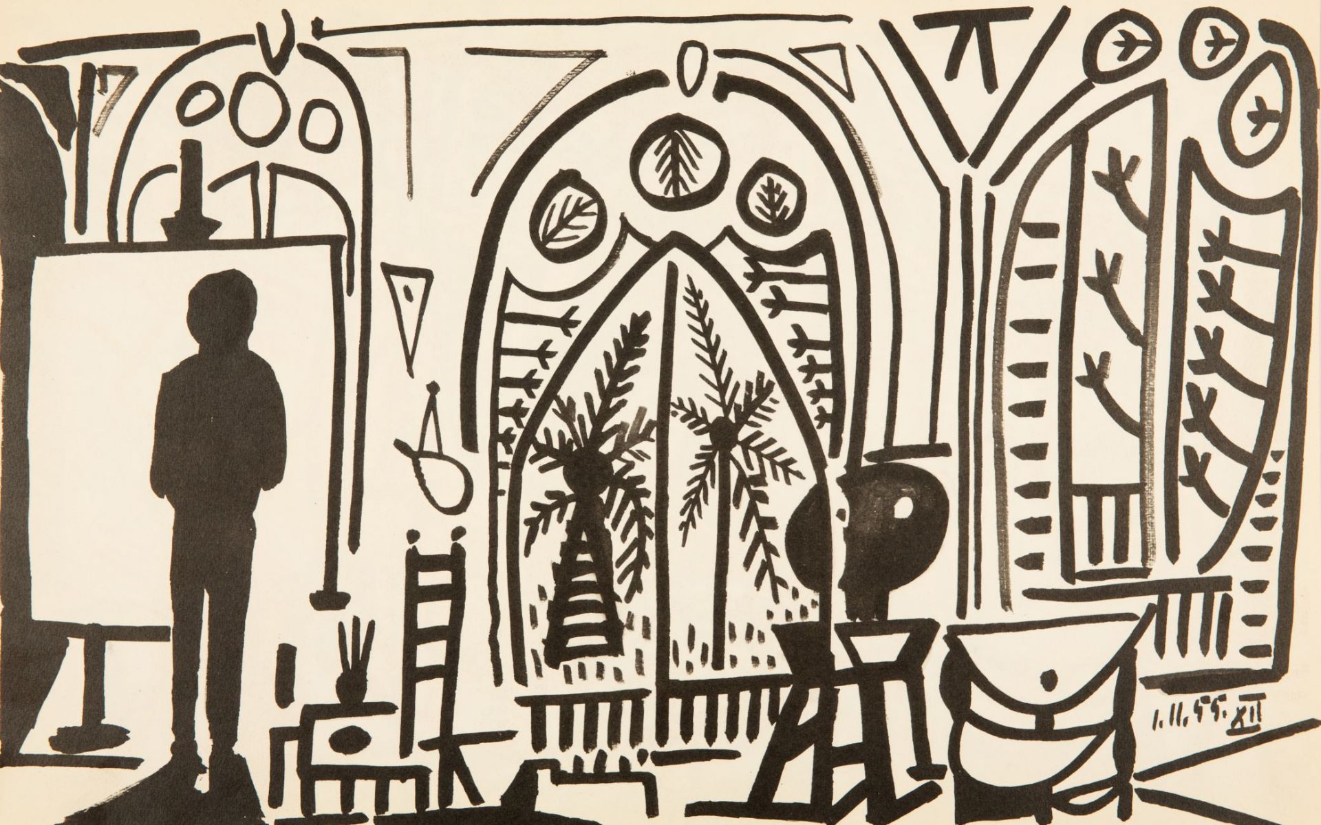 Pablo Picasso, Carnet de la Californie. Köln 1959. 37 Tafeln nach Picasso + Beiheft. Ex. D 403/500.