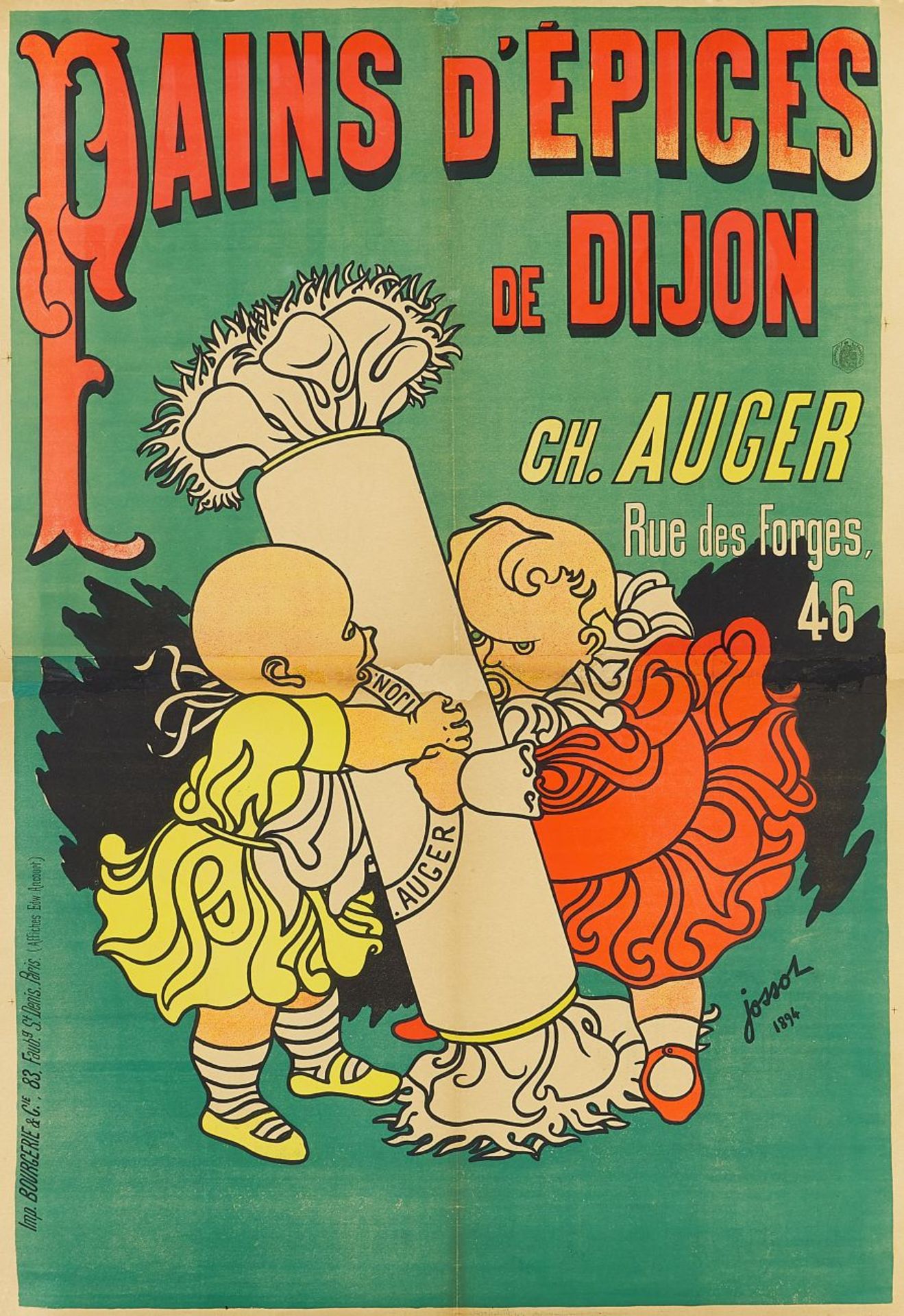 Henri Jossot. Pains d'Épices de Dijon. 1894. Plakat.