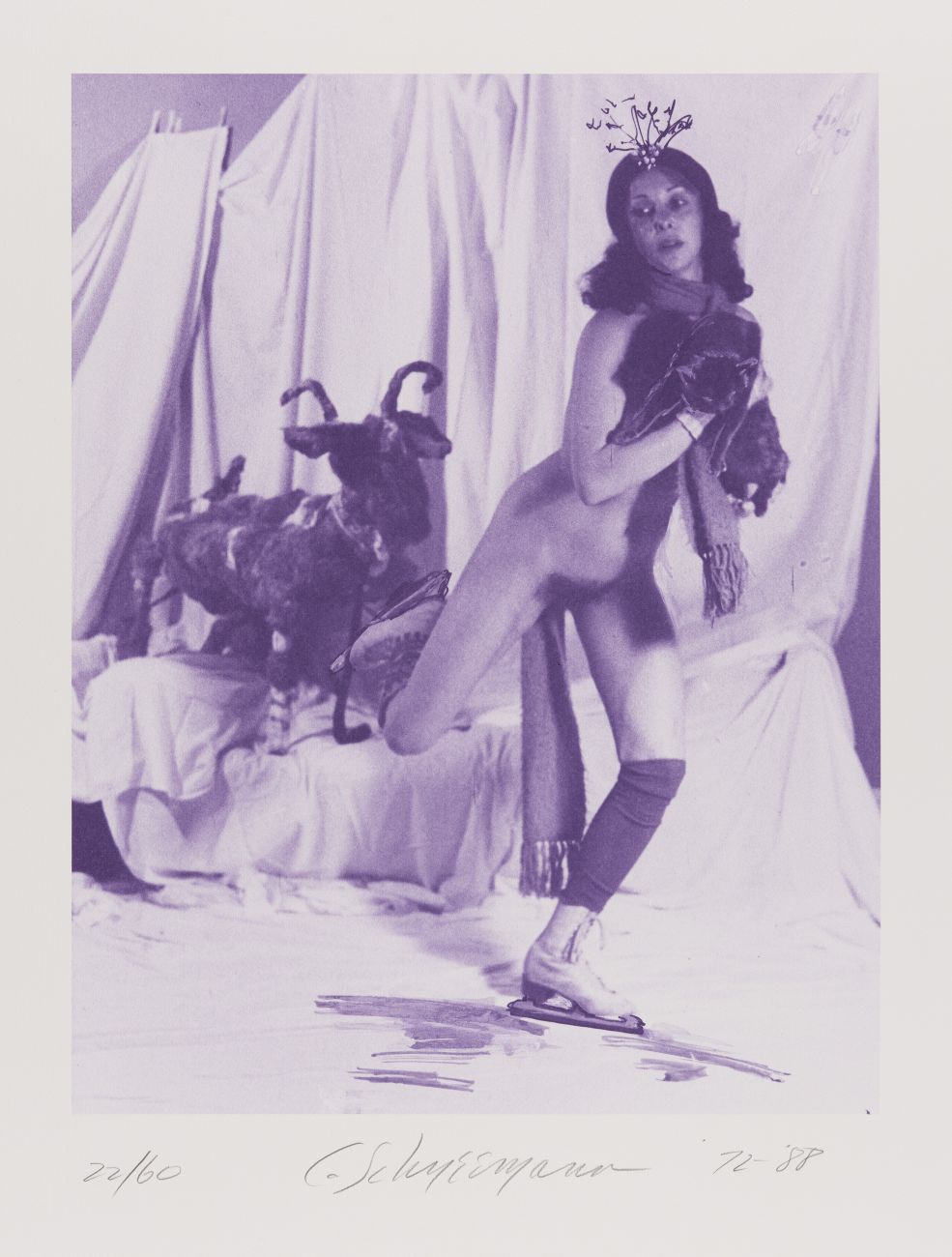 Carolee Schneemann. Ice Naked Skating. 1972/1988. 6 Fotolitographien. Signiert. Ex. 22/60. - Image 3 of 6