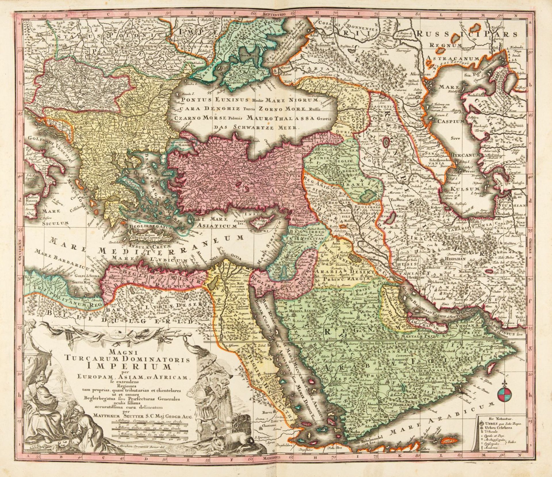 Sammelatlas m. 29 Karten + Meilenzeiger v. Homann, Homann Erben und Seutter. Nbg. und Augsburg ca. 1 - Image 3 of 4