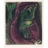 Marc Chagall. Hiob in der Verzweiflung. 1960. Farblithographie. Signiert. Ex. 12/50. Mourlot 254; Cr