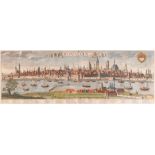 Köln. Colonia Cöln am Rhein. Große Panoramaansicht in Kupferstich von Probst nach Werner. Augsburg 1