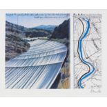 Christo. Over the River, Project for the Arkansas River. 1999. Farboffset. Signiert.