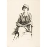 Alexander Kanoldt. Sitzendes Mädchen.II. 1928. Lithographie signiert.