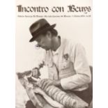 Joseph Beuys. Incontro con Beuys. Plakat, Offsetdruck. Signiert und gestempelt. Siben/von der Osten