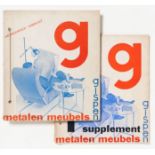 Gispen. Metalen meubels. Meubelcatalogus no. 52. Rotterdam 1933. / Metalen meubels, 1e supplement ca