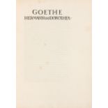 J. W. v. Goethe, Hermann und Dorothea. Mchn., Bremer Presse, 1922. - Ex. 404/500.