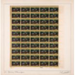 Sol Lewitt. Postage Stamps. 1967. Bogen mit 40 Briefmarken. Signiert.