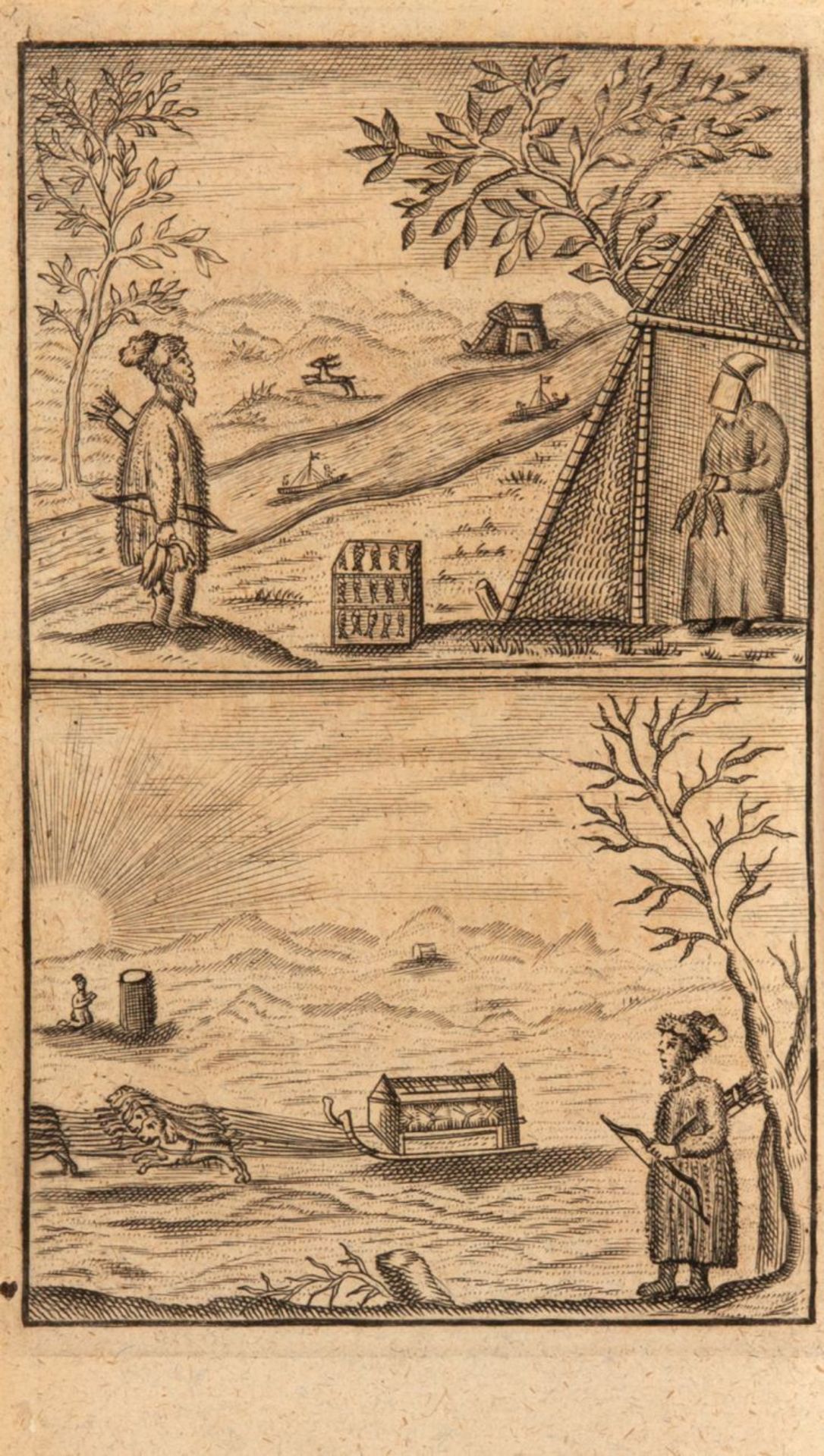 J. B. Müller, Leben und Gewohnheiten der Ostiacken. Berlin 1720. - Image 2 of 2