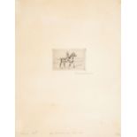 Max Liebermann. Der Reiter am Strande.1911. Radierung. Signiert. Schiefler 120.
