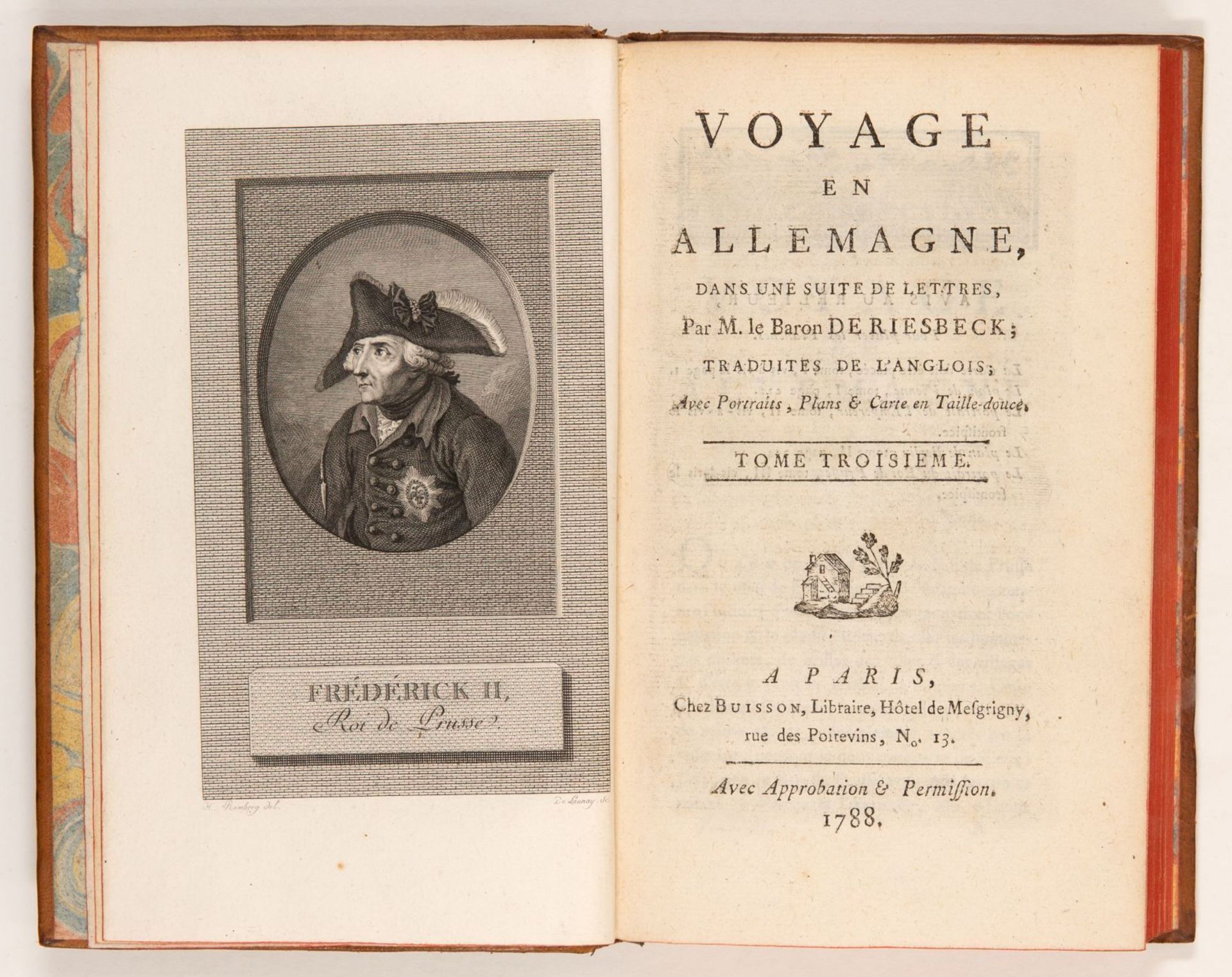 J. K. Riesbeck, Voyage en Allemagne. 3 Bde. Paris 1788.