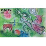 Marc Chagall. Paris l'Opéra. 1965. Farblithographie. Plakat von Ch. Sorlier, bei Mourlot.