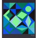 Victor Vasarely. Ohne Titel. 1967. Farbserigraphie. Signiert.