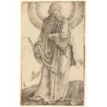 Lucas van Leyden. St. Bartholomäus. um 1510. Kupferstich. NH 94b.