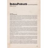 Bauhaus. Zeitschrift für Gestaltung. 2. Jg., Nr.2/3. Dessau 1928. (Ohne vord. Umschlagdeckel).