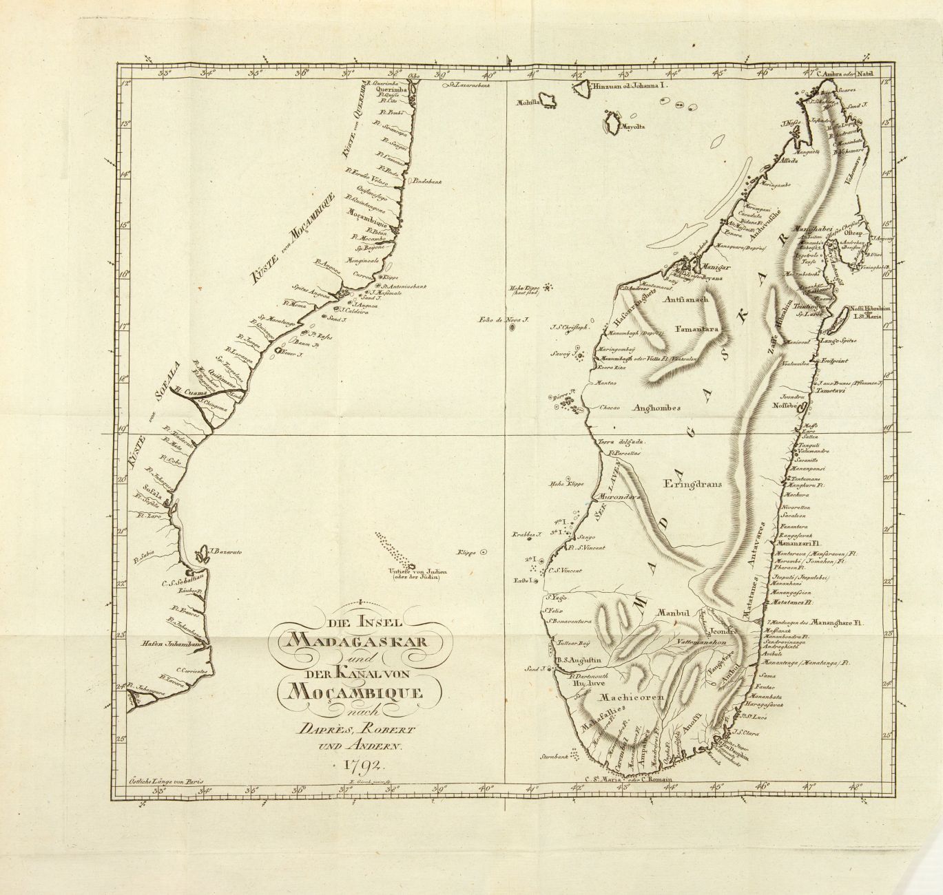 A. M. de Rochon, Reise nach Madagaskar .. Bln. 1792. / angeb.: W. Lempriere, Reise von Gibraltar übe